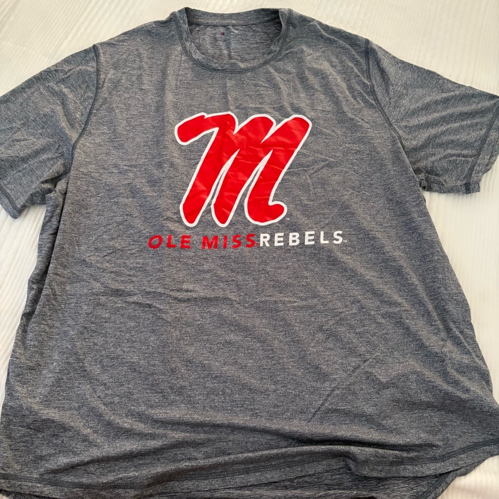 Champion Blue Gray Ole Miss Rebels T-Shirt